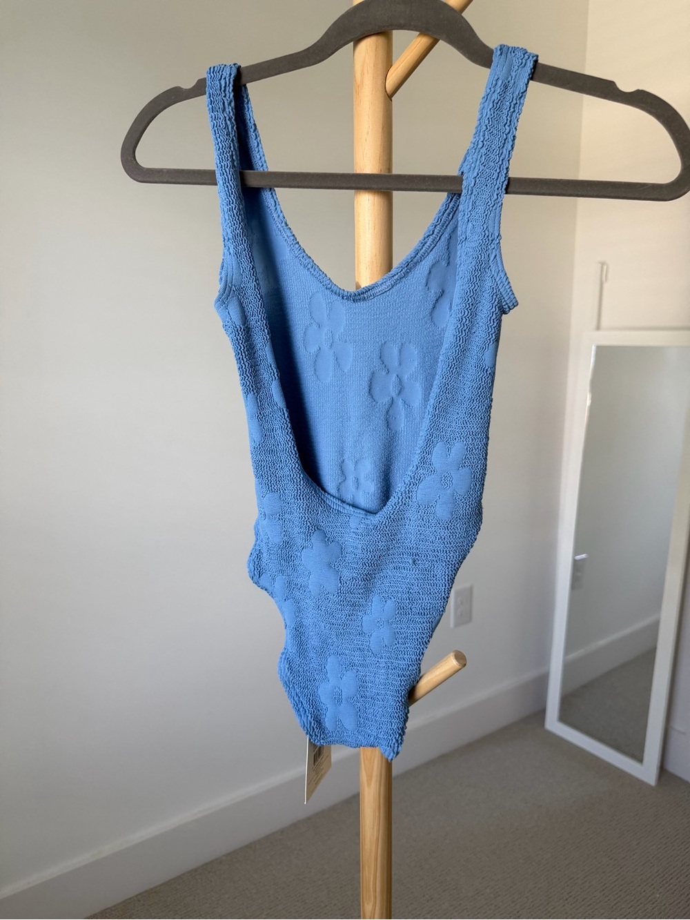 Bond-eye Mara One Piece in Blue Cornflower Floral Print - Picture 4 of 6